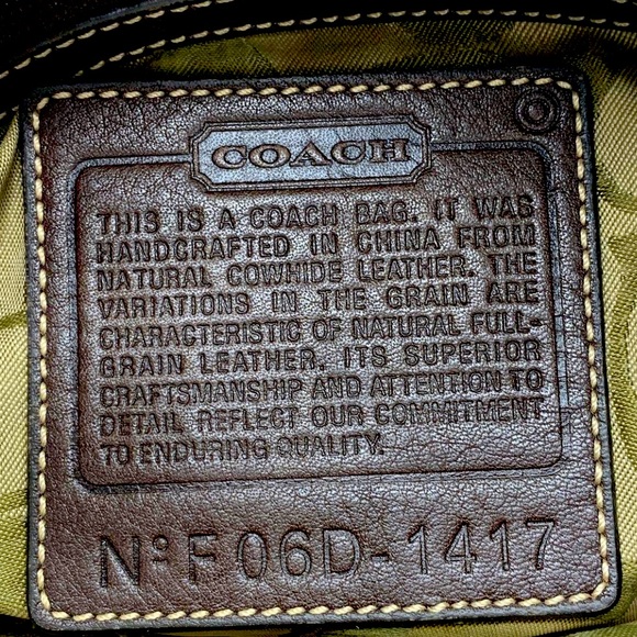 Coach Vintage -1477- brown,leather shoulder bag Silver hardware, Zip closure - Picture 7 of 9